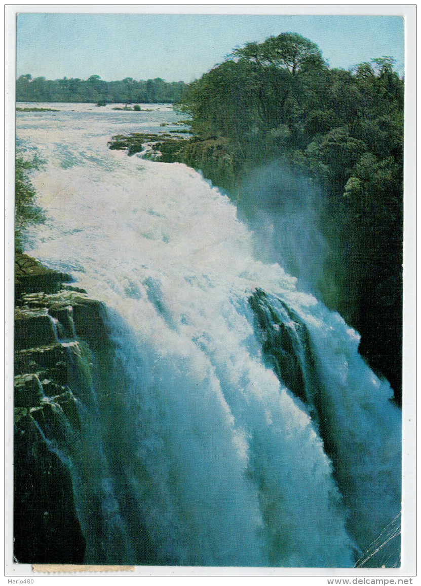 RHODESIA    THE  VICTORIA  FALLS  HOTEL    DEVIL'S CATARACT VICTORIA FALLS     2 SCAN   (VIAGGIATA) - Zimbabwe