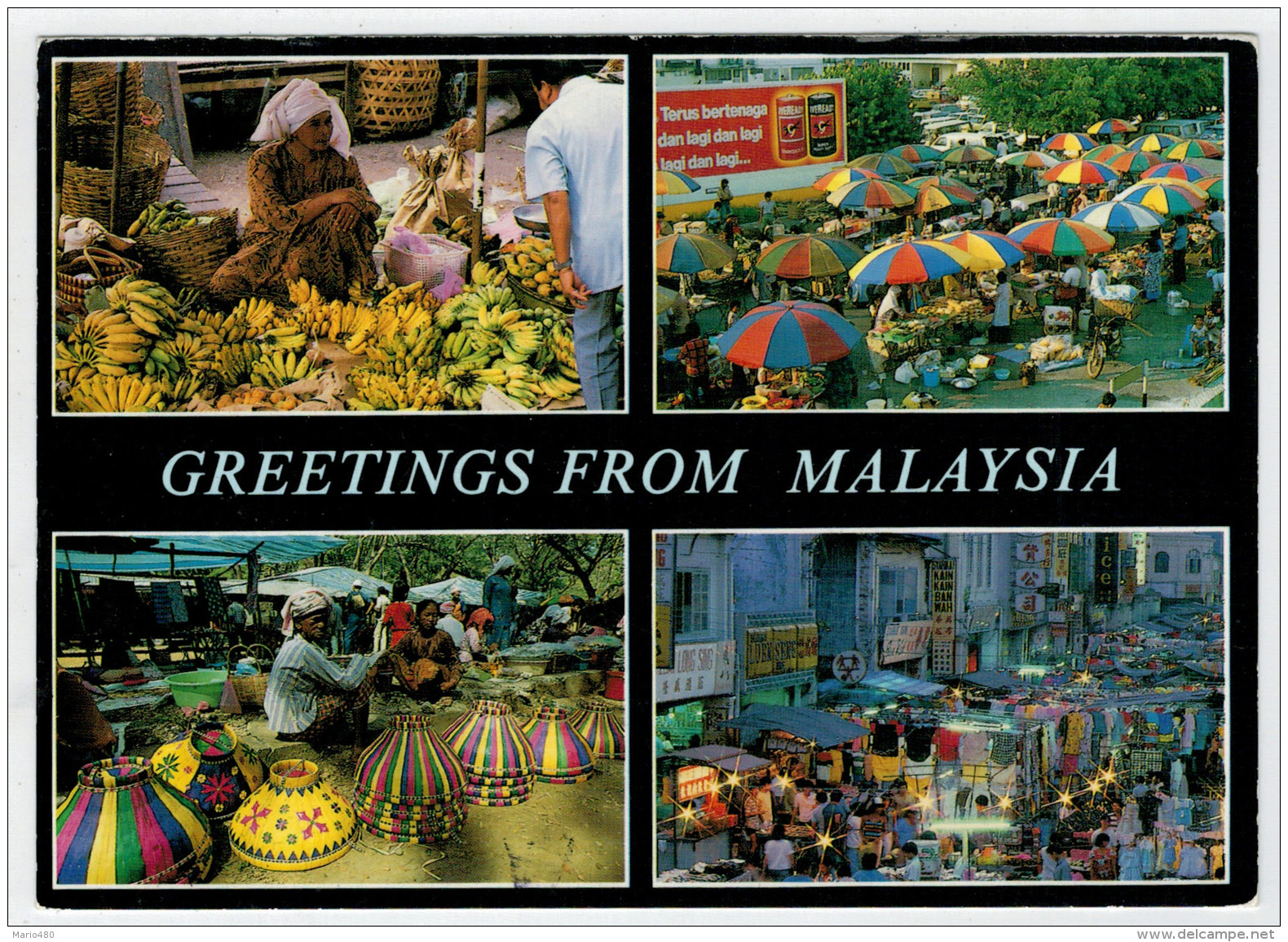 MARKET  OF  MALAYSIA        2 SCAN   (VIAGGIATA) - Malaysia