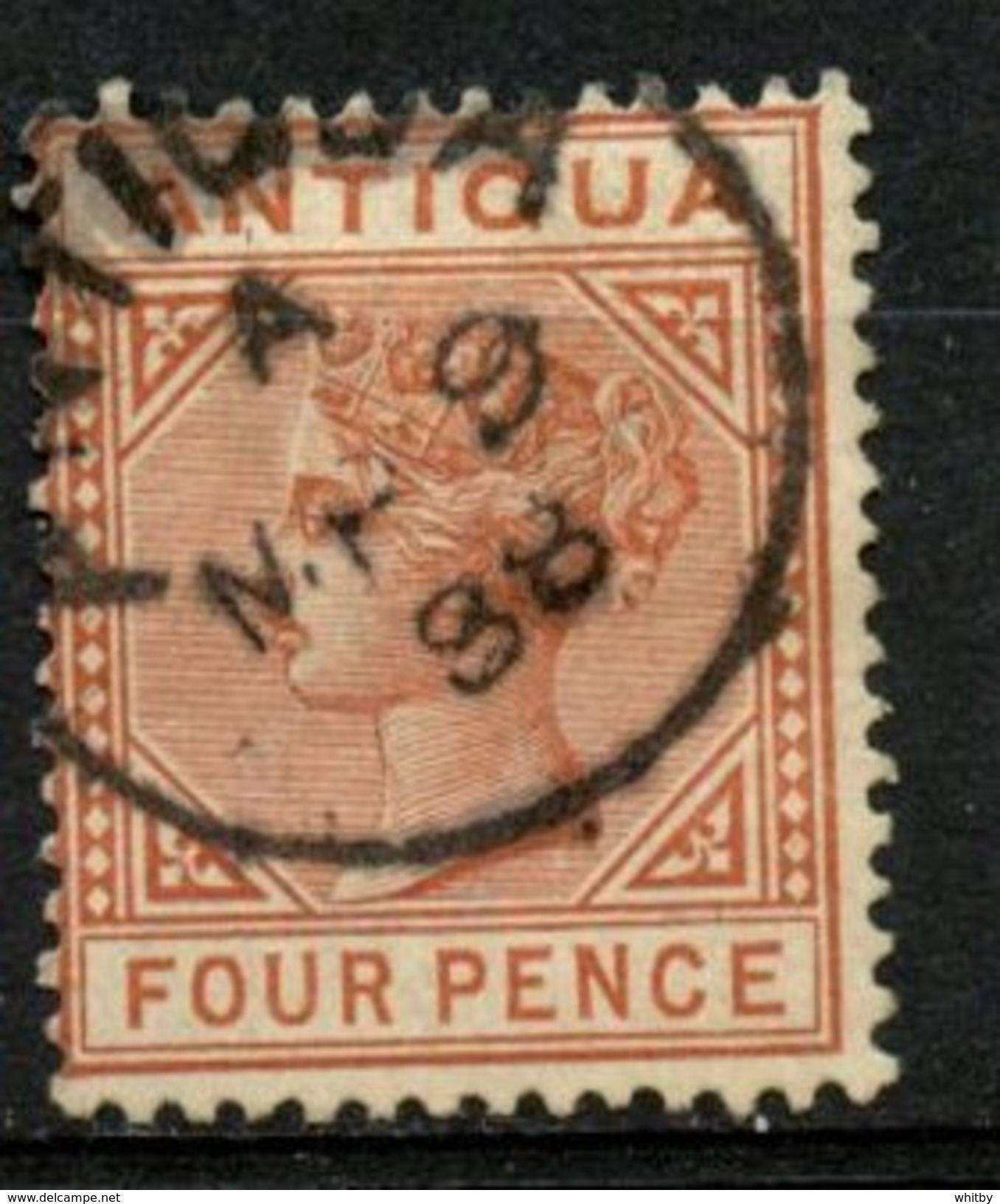 Antigua 1886 4p Victoria Issue #16 - 1858-1960 Crown Colony