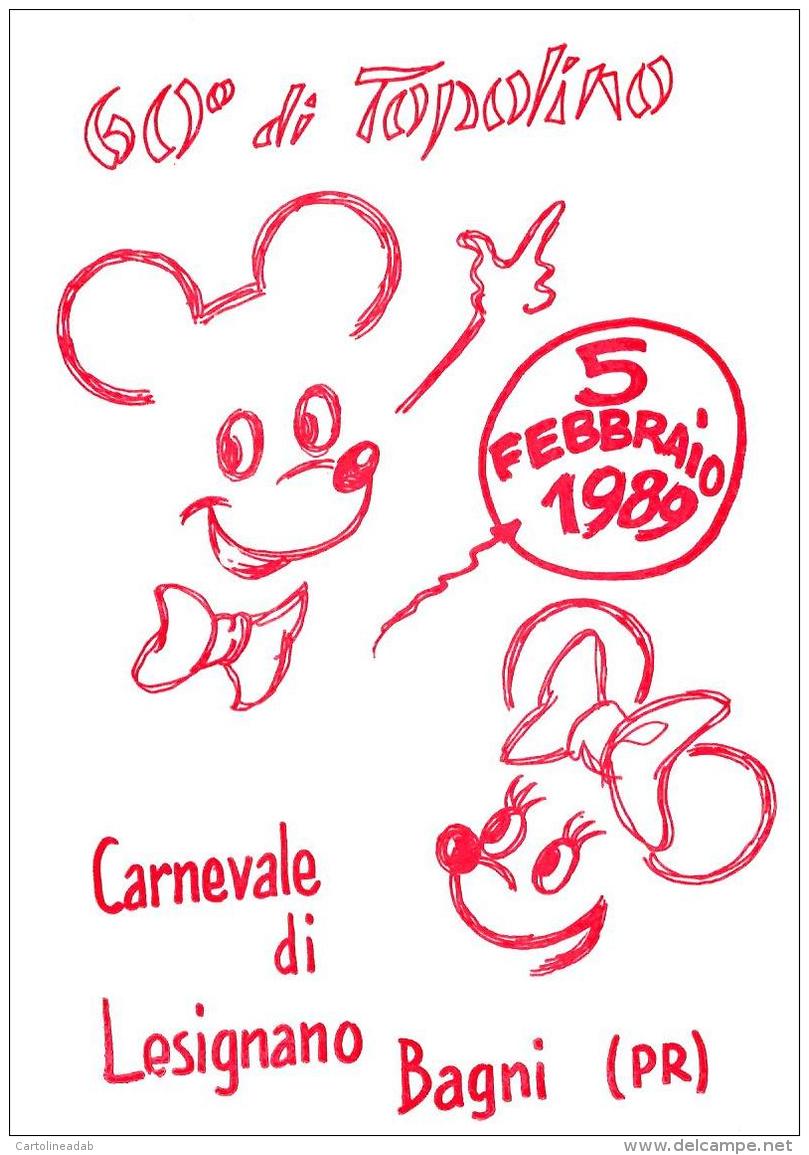 [MD1051] CPM - IN RILIEVO - LESIGNANO BAGNI (PARMA) - CARNEVALE - 60° ANNI DI TOPOLINO - BERTOLETTI - NV 1989 - Parma