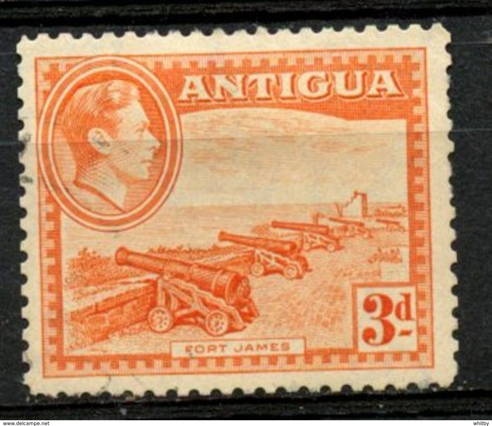 Antigua 1944 3p Fort James Issue #89  Used - 1858-1960 Kronenkolonie