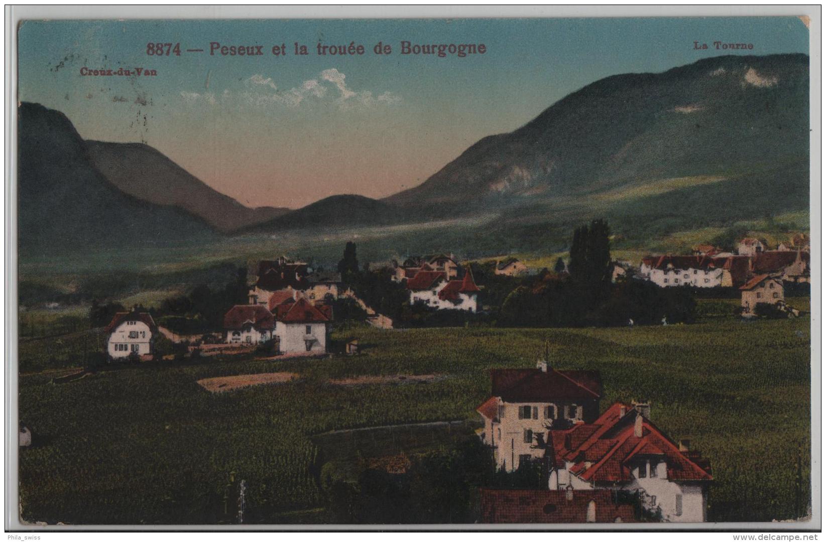 Peseux Et La Trouee De Bourgogne - Phototypie - Peseux