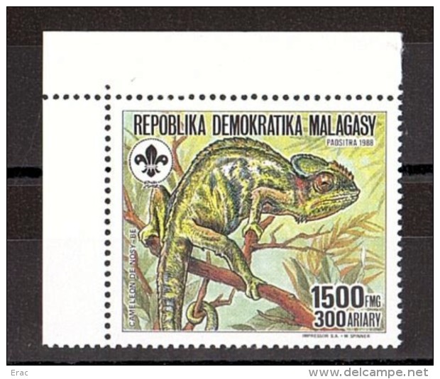1988 - Reptile - Madagascar - N° 846 - Neuf ** - Caméléon De Nossi-Bé - Sonstige & Ohne Zuordnung