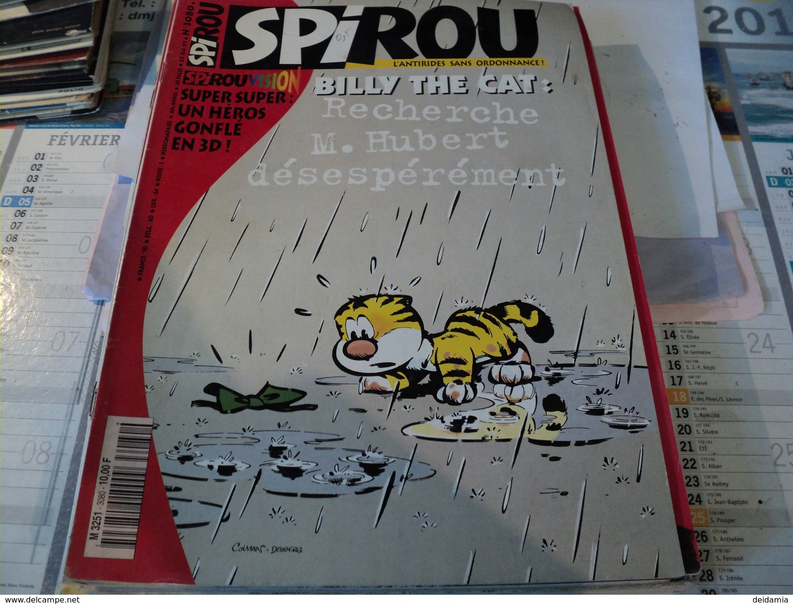 SPIROU N°3080 DU 23 AVRIL 1997. 1° PLAT DE COLMAN MELUSINE / ROBIN / - Spirou Magazine