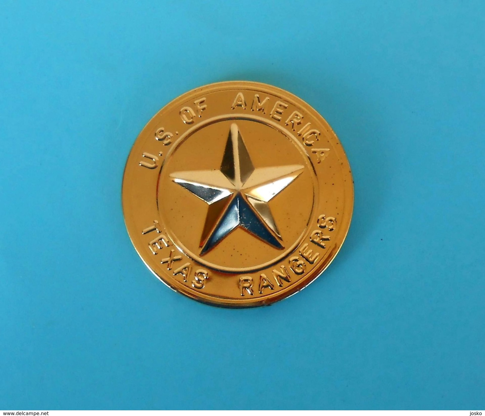 TEXAS RANGERS - U.S. OF AMERICA Old Rare Pin Badge * Large Size * Police Gendarmerie Gendarmeria Policia Polizei Polizia - Polizei
