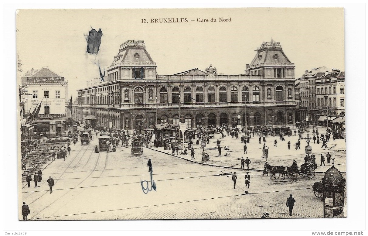 BRUXELLES - GARE DU NORD   VIAGGIATA FP - Spoorwegen, Stations