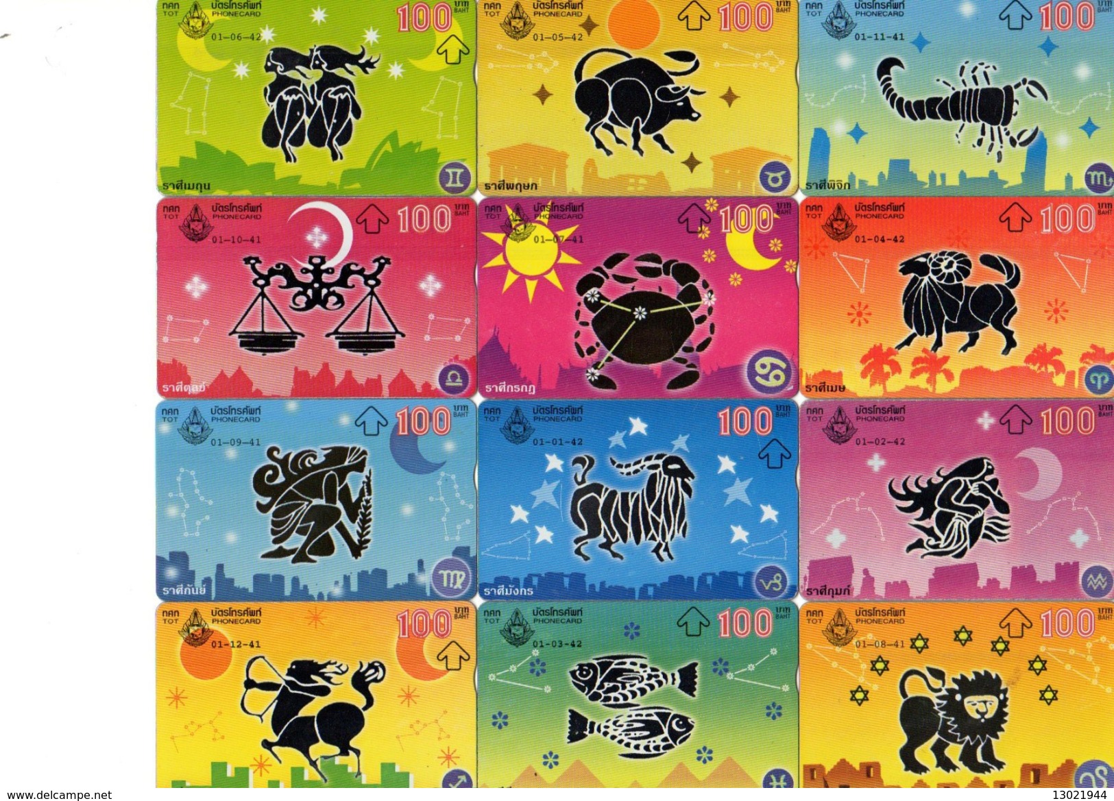 SEGNI ZODIACALI   - ZODIAC SIGNS - TAILANDIA - Zodiaque