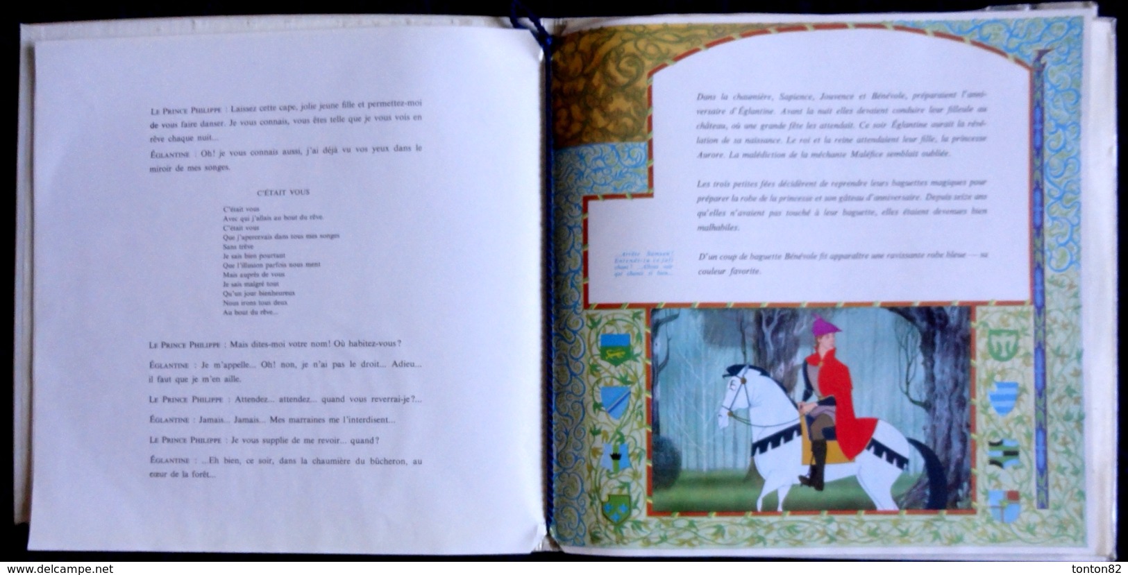 La Belle au Bois Dormant - Raconté par Michèle Morgan - Livre et Disque 33 T. - Un Album du Petit Ménestrel n°45 - 1959