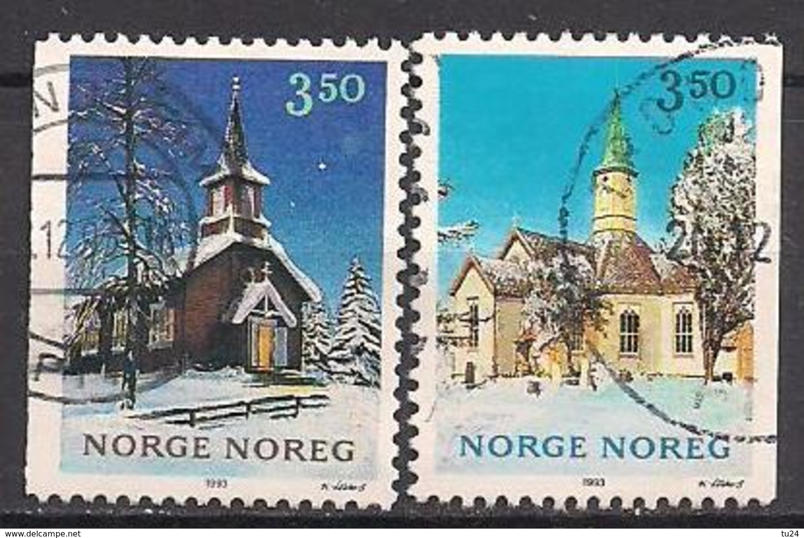 Norwegen  (1993)  Mi.Nr.  1141 + 1142  Gest. / Used  (3ff15) - Gebraucht