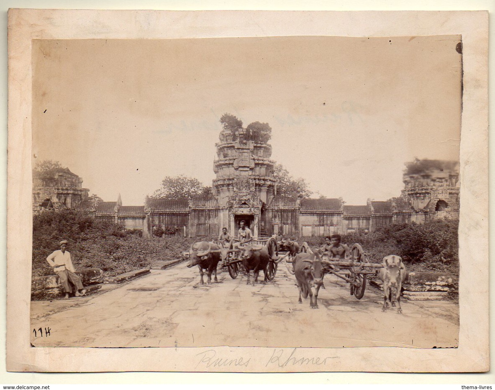Pnpm Penh Cambodge Photo Originale :ruines Khmer (avec Attelages) (PPP4704) - Places