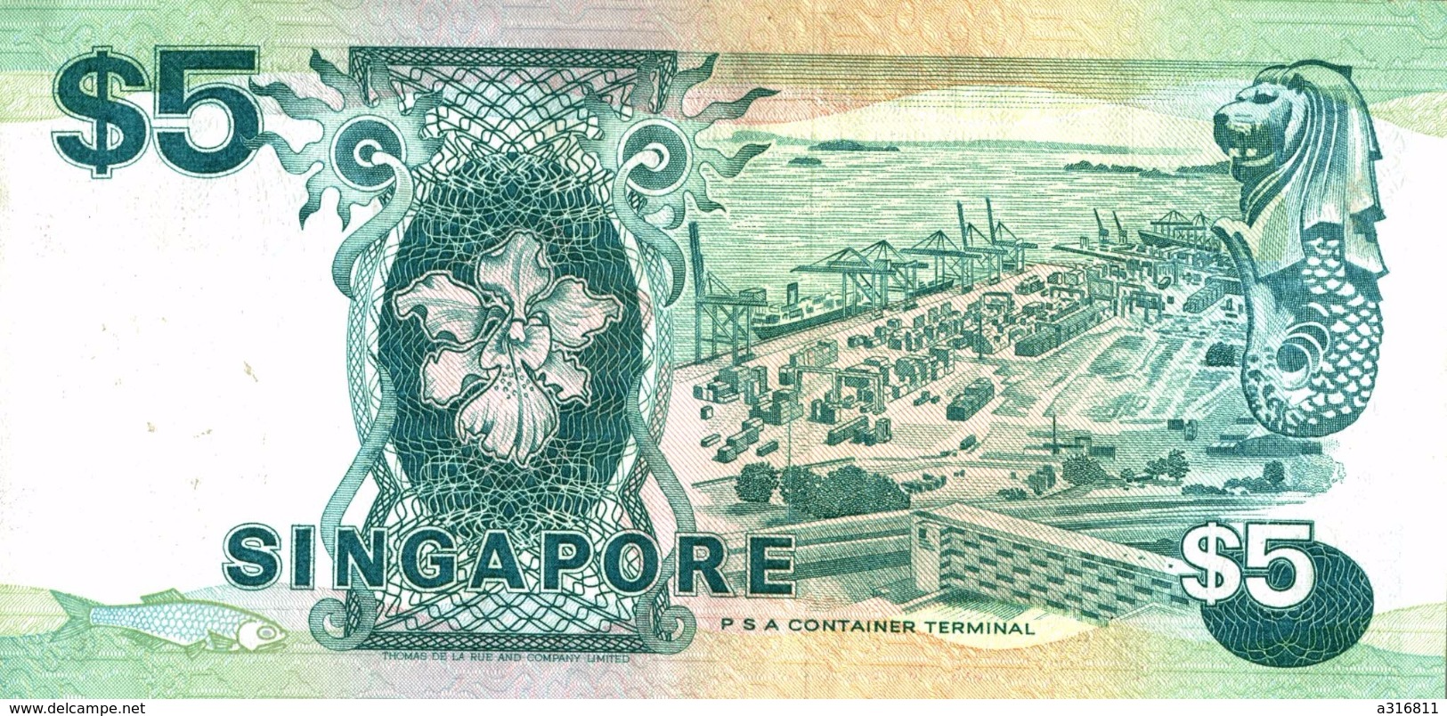 SINGAPORE  5 DOLLARDS - Singapour