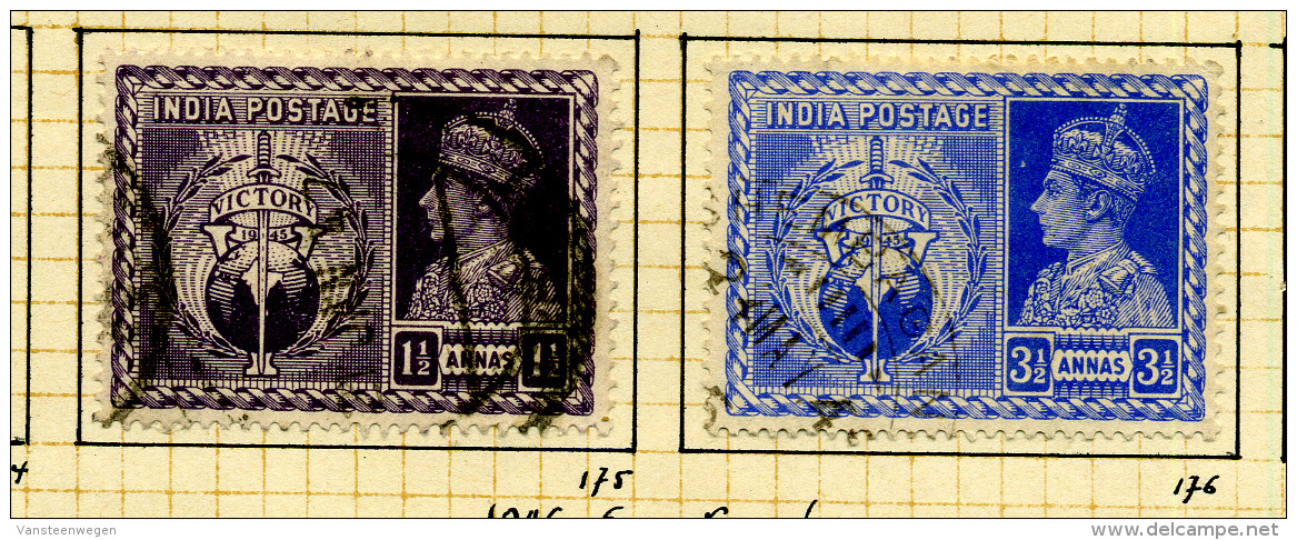 Inde Anglaise 1945 Y&amp;T 175 Et 176 ° - 1936-47 Roi Georges VI
