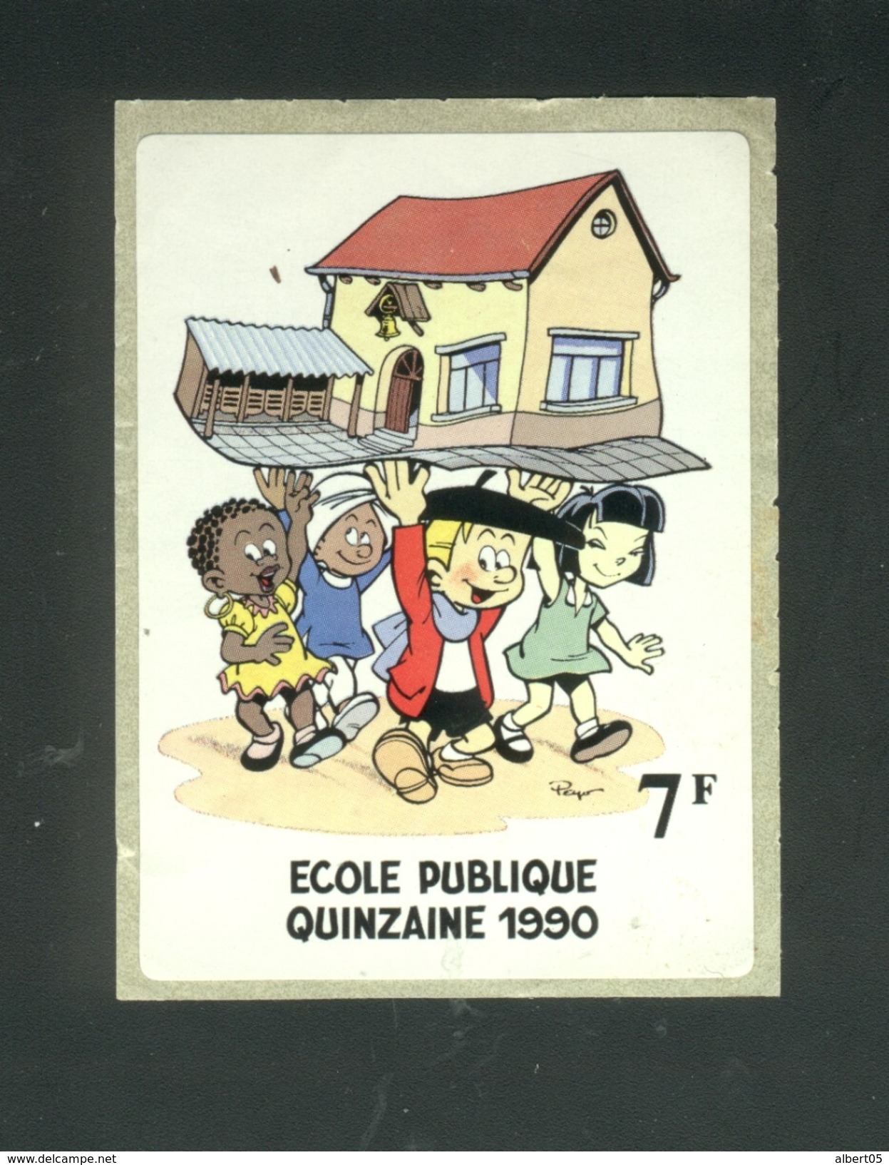 Ecole Publique - Quinzaine 1990 - 7 Francs - Antituberculeux