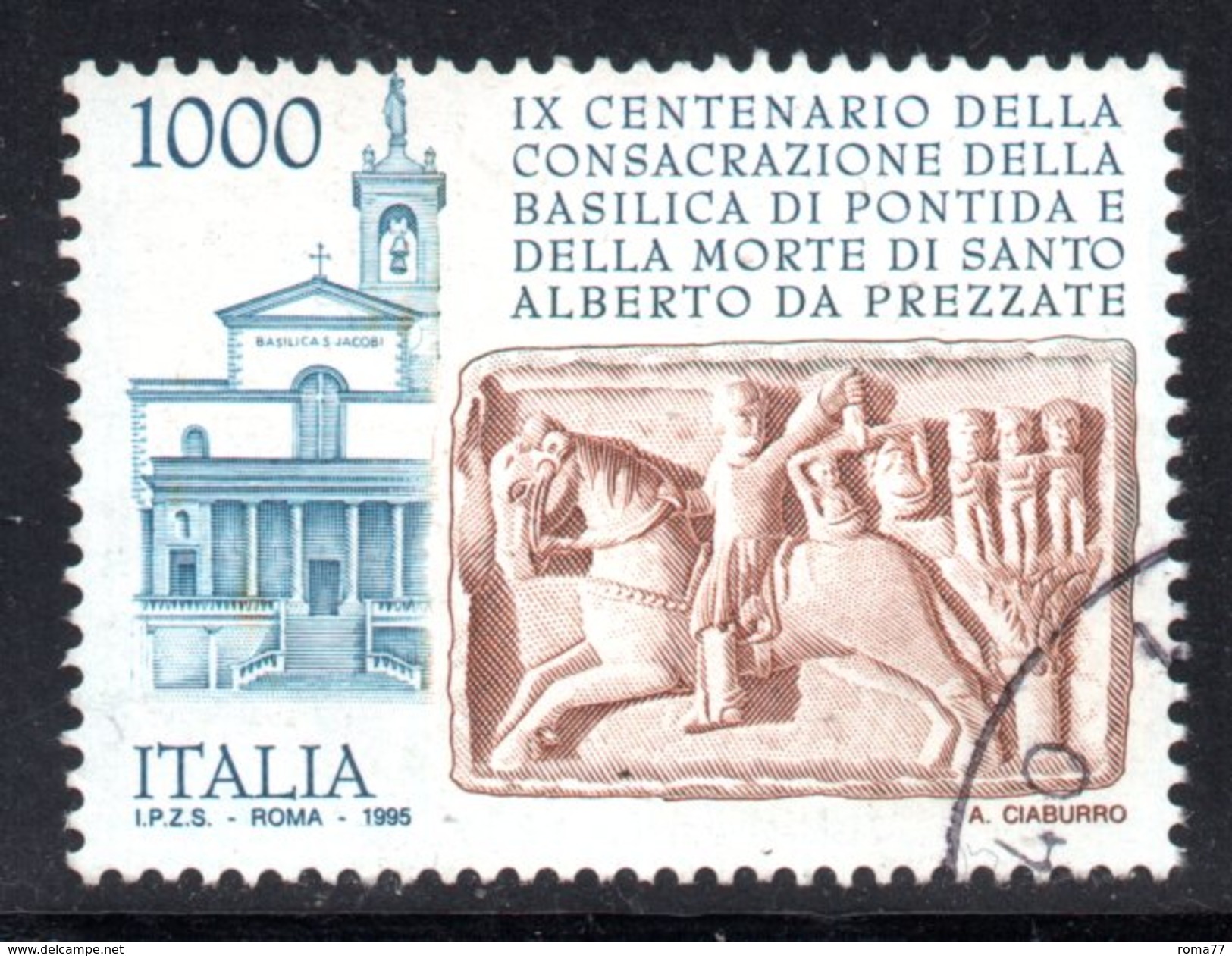 R1736 - ITALIA 1995 ,  N. 2188  Usato . Pontida - 1991-00: Afgestempeld