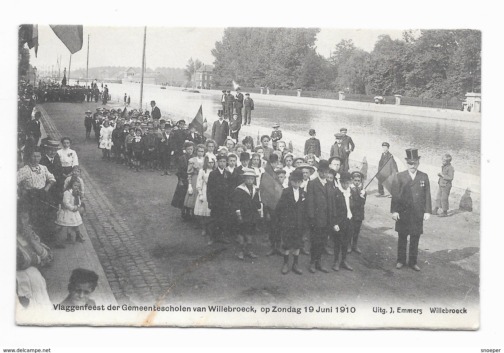 Willebroek Vlaggenfeest Gemeentescholen 1910  Emmers P449 - Willebroek