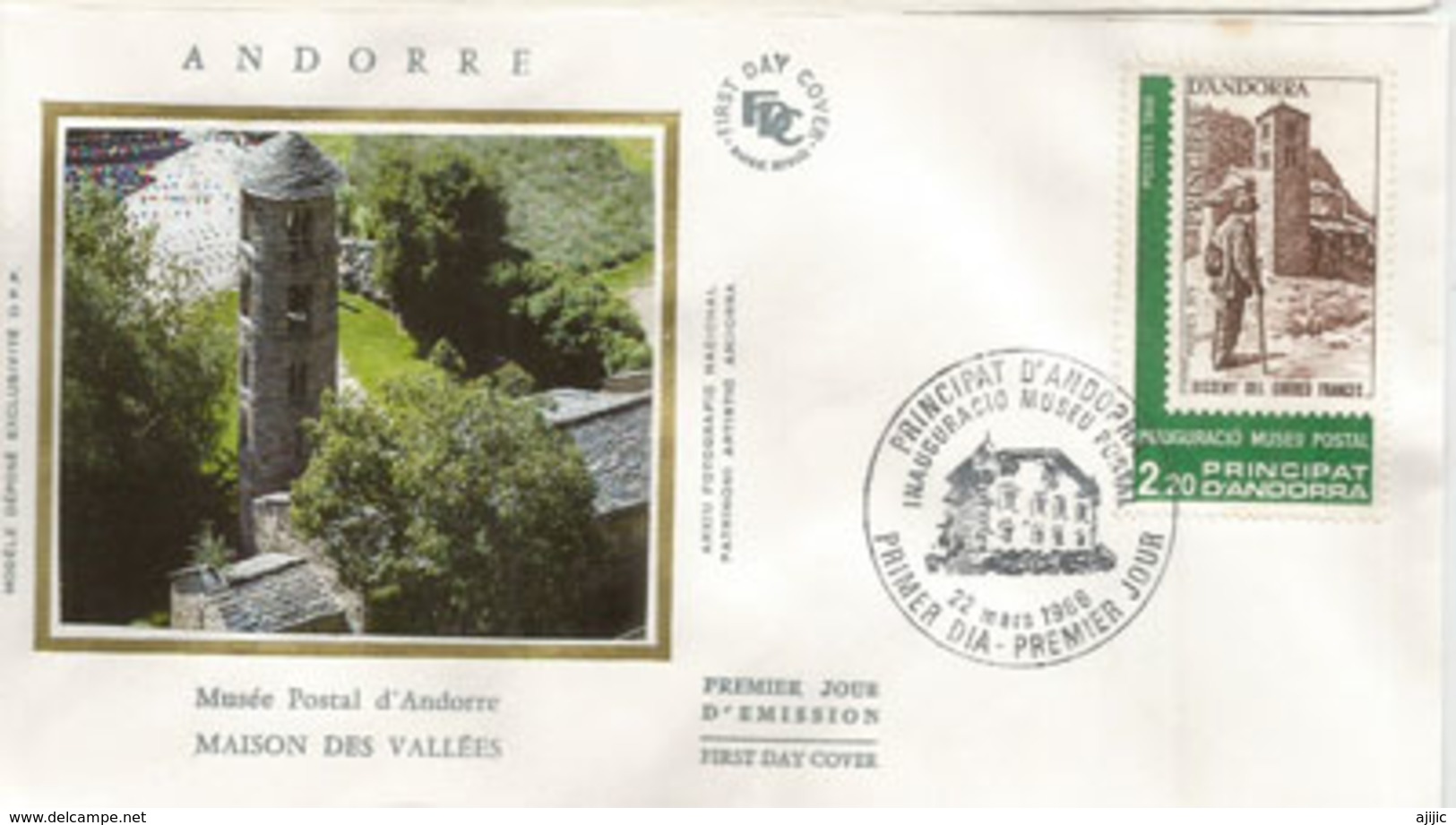 ANDORRA. CORREUS FRANCESOS, Batiment Et Facteur Français Années 1900.  FDC D'Andorre - Post