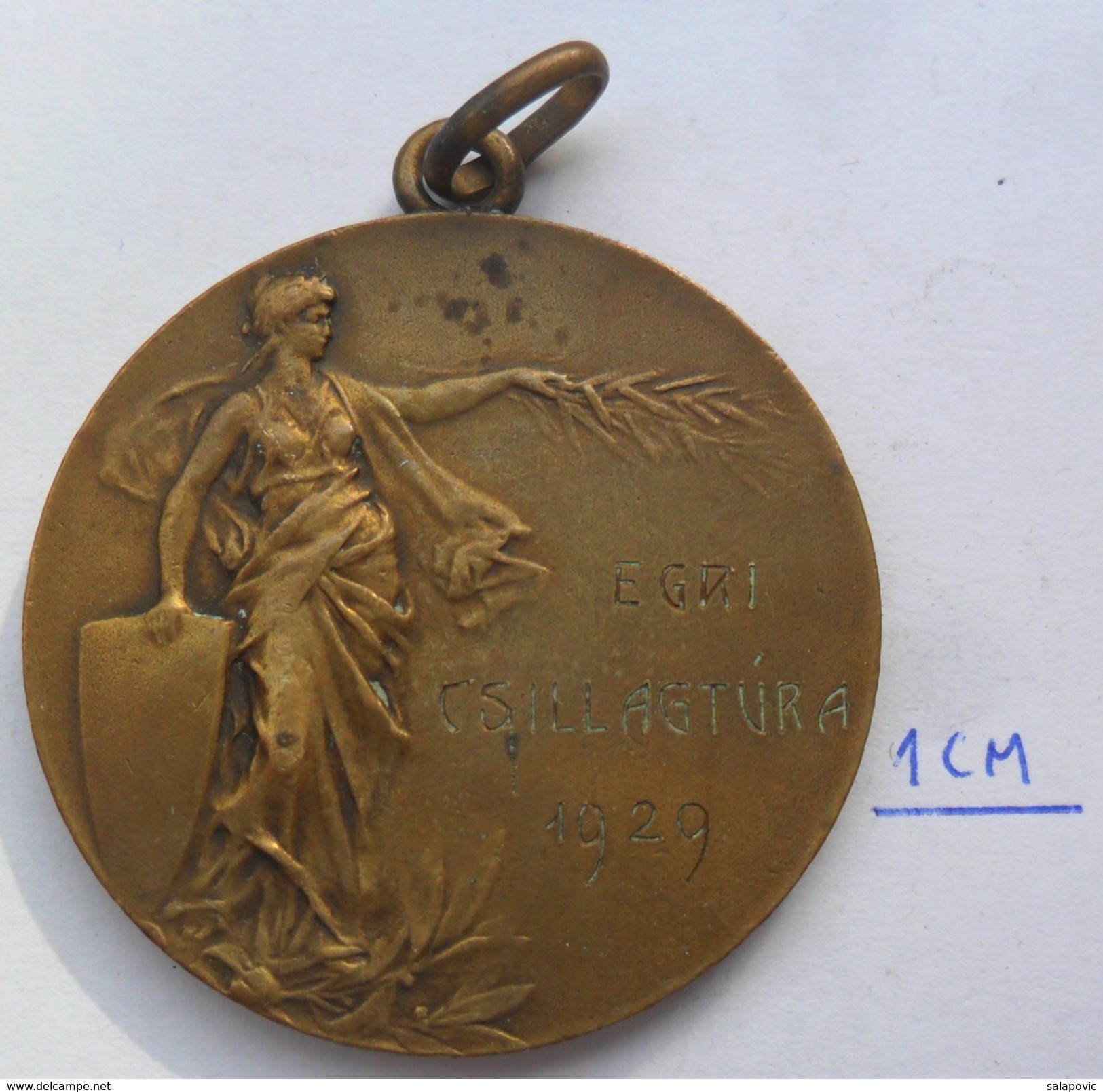 MEDAL MOTORCYCLE RACES 1929 EGER HUNGARY  PLIM - Autres & Non Classés