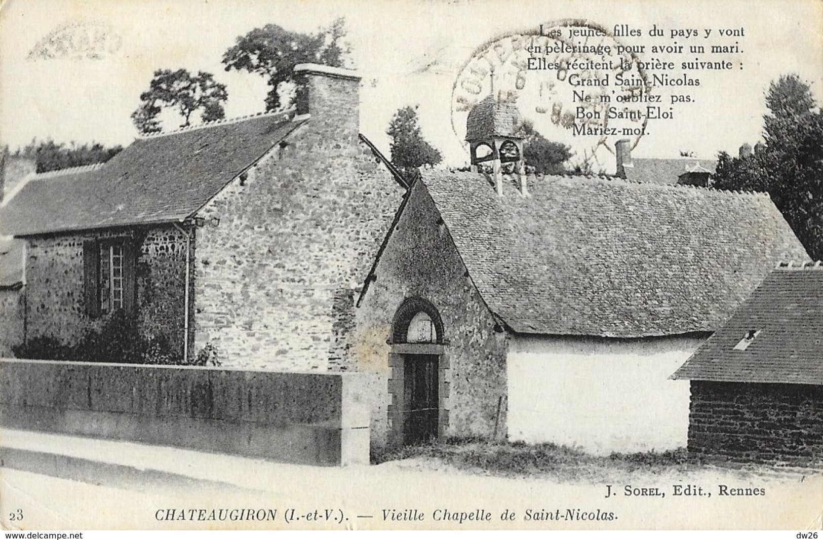 Châteaugiron (Ile-et-Vilaine) - Vieille Chapelle De Saint-Nicolas - Edition J. Sorel - Châteaugiron