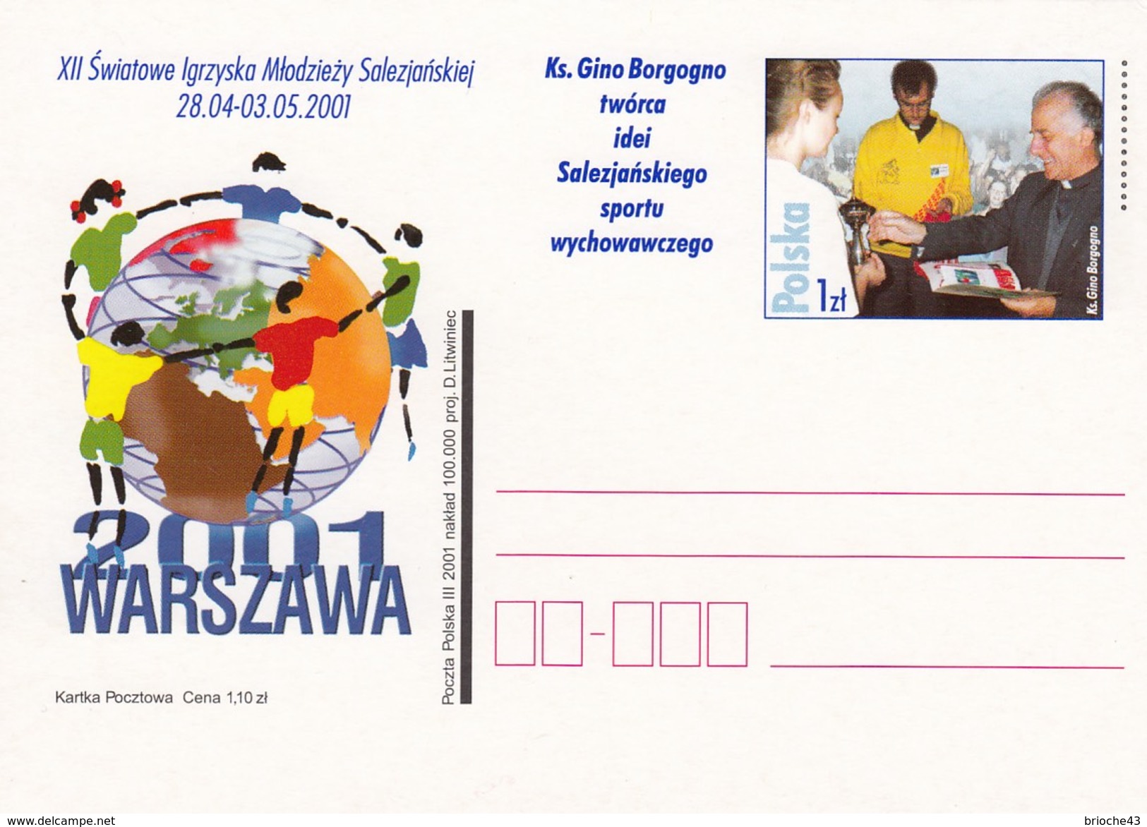 POLOGNE - POLSKA - CP ENTIER POSTAL - 2001 WARSZAWA   / 4 - Stamped Stationery