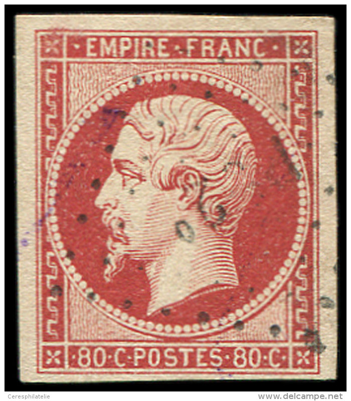 17Ad  80c. VERMILLONNE, Obl. Amb. P( ) 2e, Frappe L&eacute;g&egrave;re, TB/TTB - Autres & Non Classés