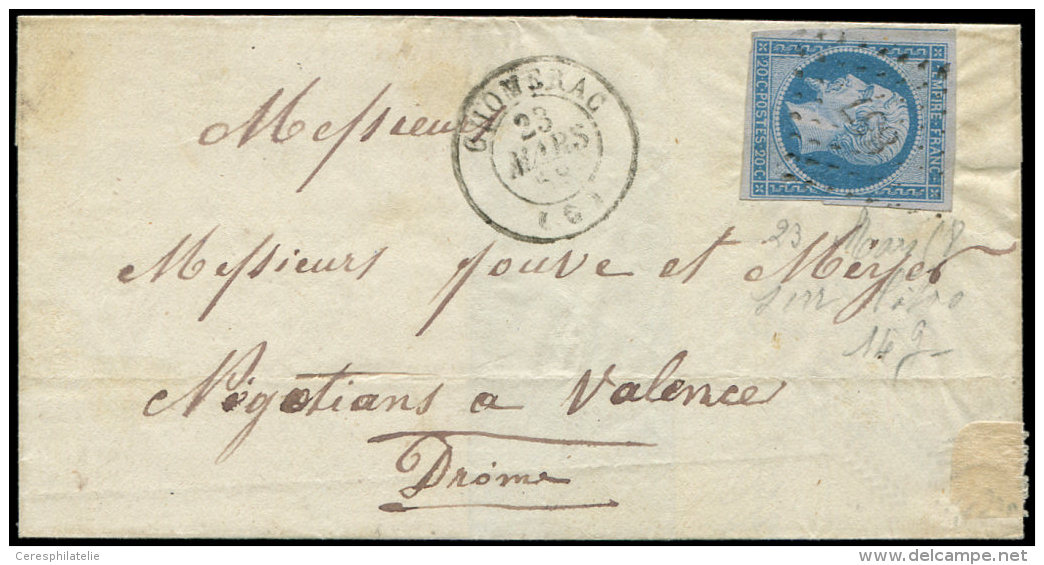 14Ae 20c. Bleu Sur LILAS, T I, Obl. PC 858 S. LSC, C&agrave;d CHOMERAC 23/3/58 (indice 17), TB - Other & Unclassified