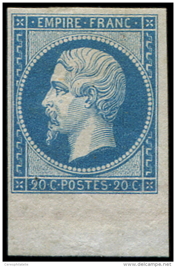 14B  20c. Bleu, T II, Bdf, Inf. Trou Vermiculaire Entre Le 2 Et Le 0, Sinon Tr&egrave;s Frais Et TB - Sonstige & Ohne Zuordnung