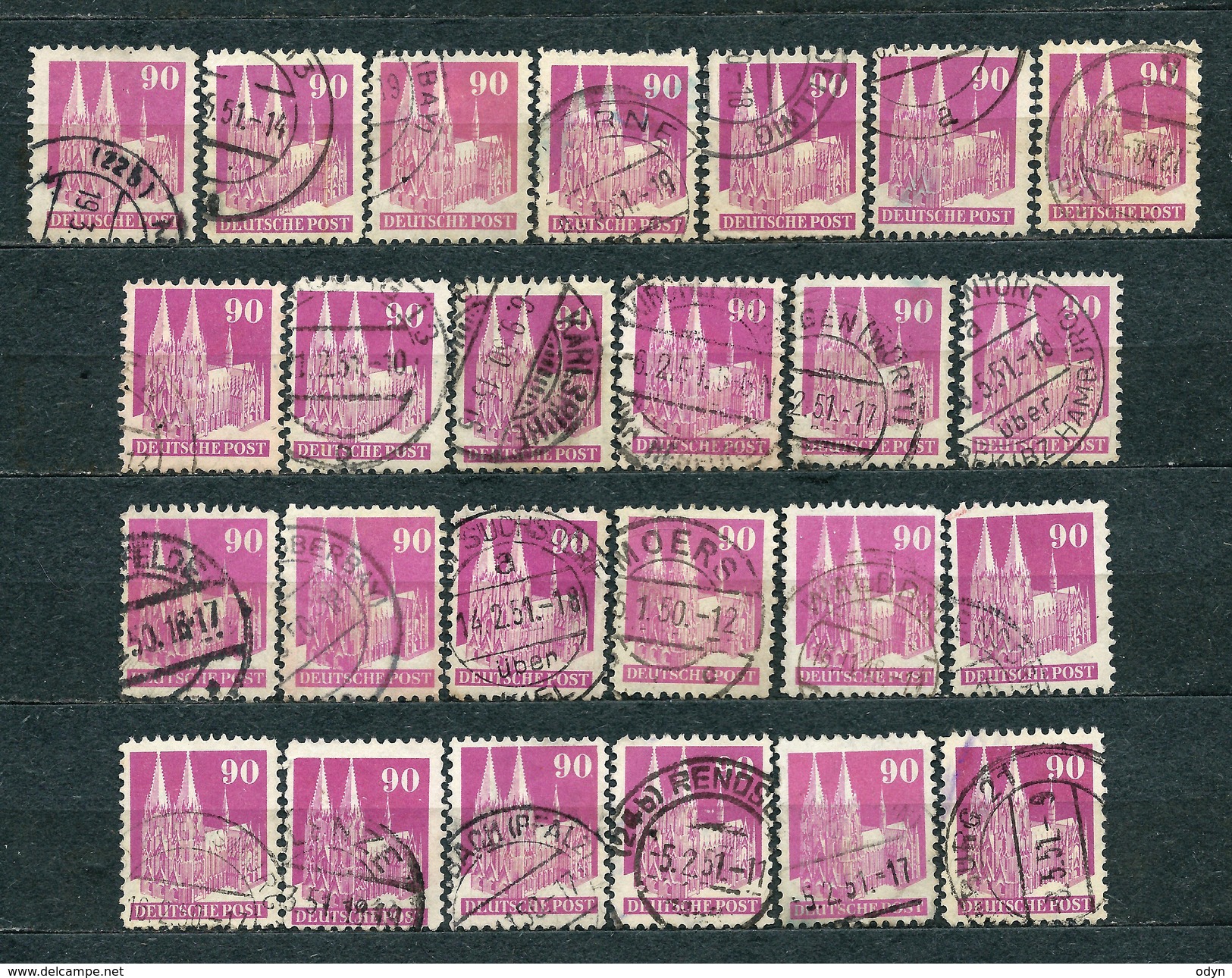 Germany, Am/Brit Zone 1948, MiNr 96 Wg, Used (1)  - Lot Of 25 Stamps; Cat. Value: 15 Euro - Autres & Non Classés