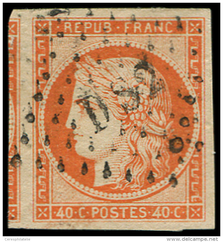 5    40c. Orange, Obl. Los. DS2, Marges &eacute;normes, Superbe - Sonstige & Ohne Zuordnung