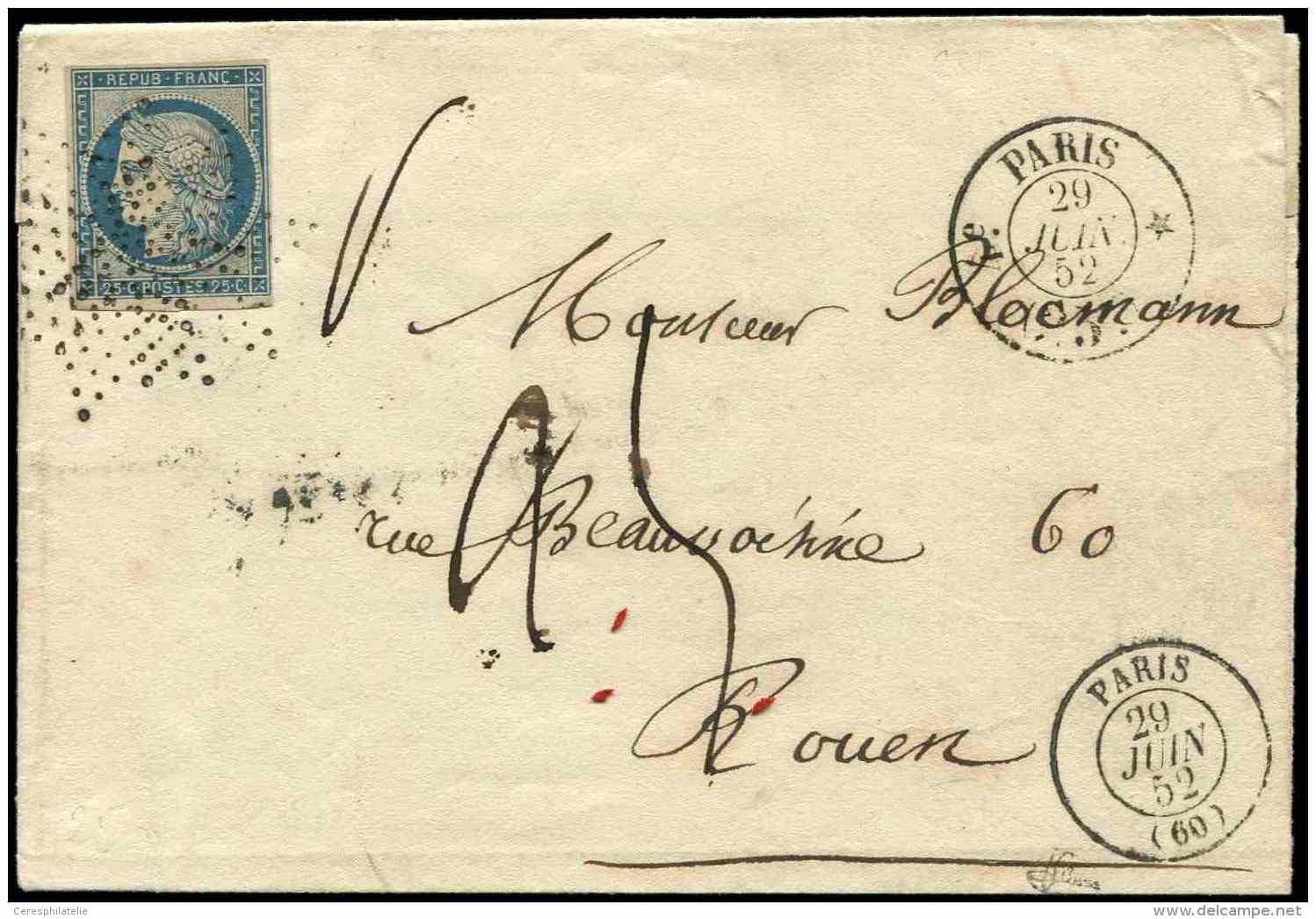 4    25c. Bleu, Obl. Etoile S. LSC, Taxe 25 Plume Et 2 C&agrave;d T1302 Et 2515 29/6/52, Combinaison RR Et TTB - Autres & Non Classés