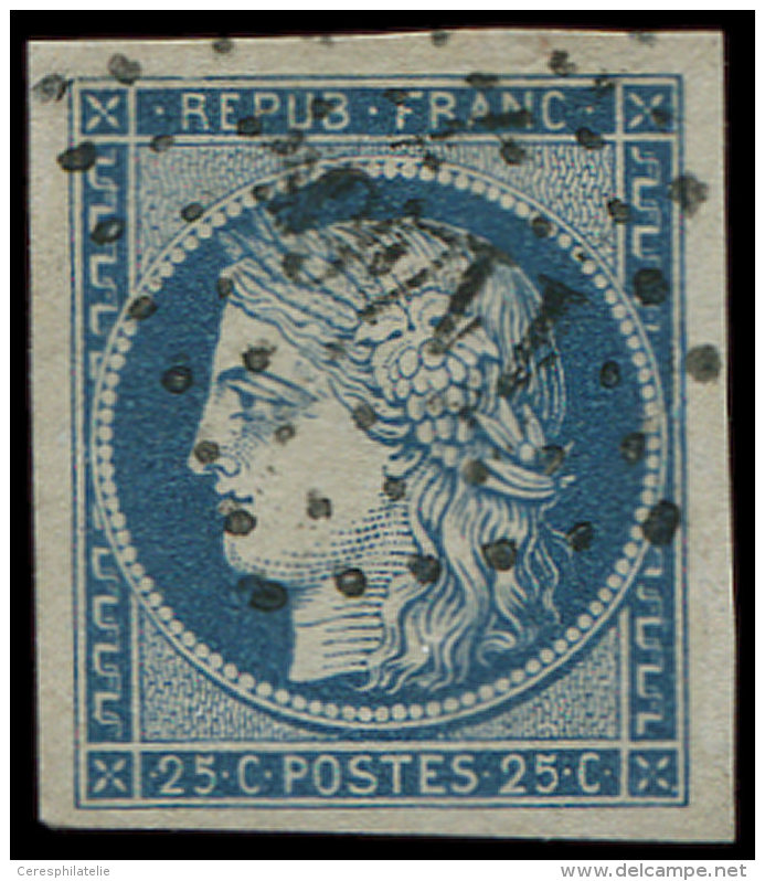 4    25c. Bleu, Grandes Marges, Obl. PC 1146, TTB/Superbe - Sonstige & Ohne Zuordnung