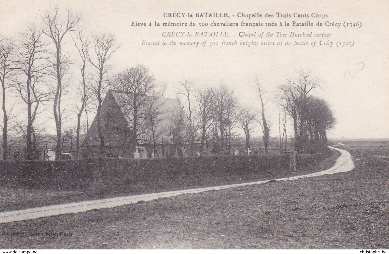 CPA Crécy La Bataille, Chapelle Des Trois Cents Corps (pk34330) - Crecy En Ponthieu