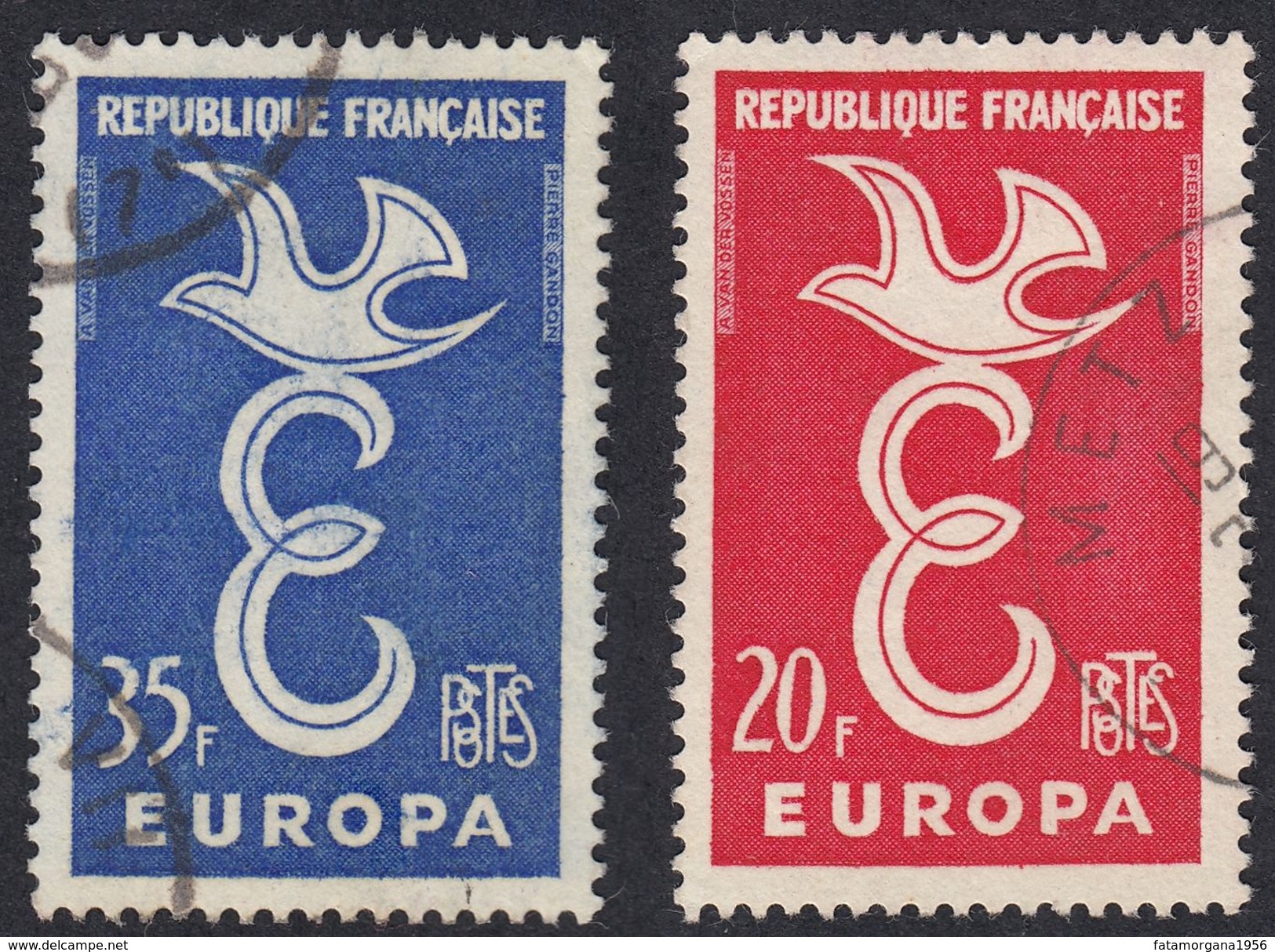 FRANCE Francia Frankreich - 1958 - Serie Completa Due Valori Usati: Yvert 1173/1174, Europa. - Oblitérés