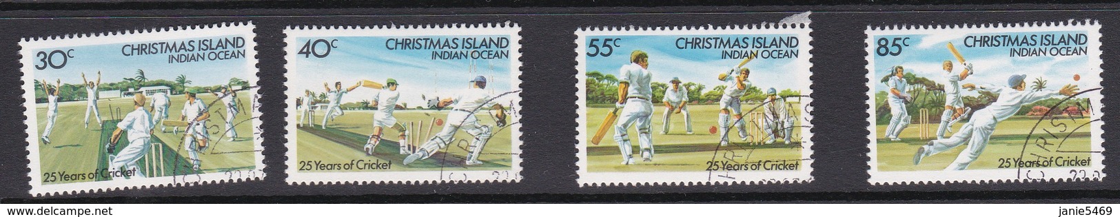 Christmas Island ASC 165-168 1984 25th Anniversary Of Cricket Mint Never Hinged Set - Christmas Island