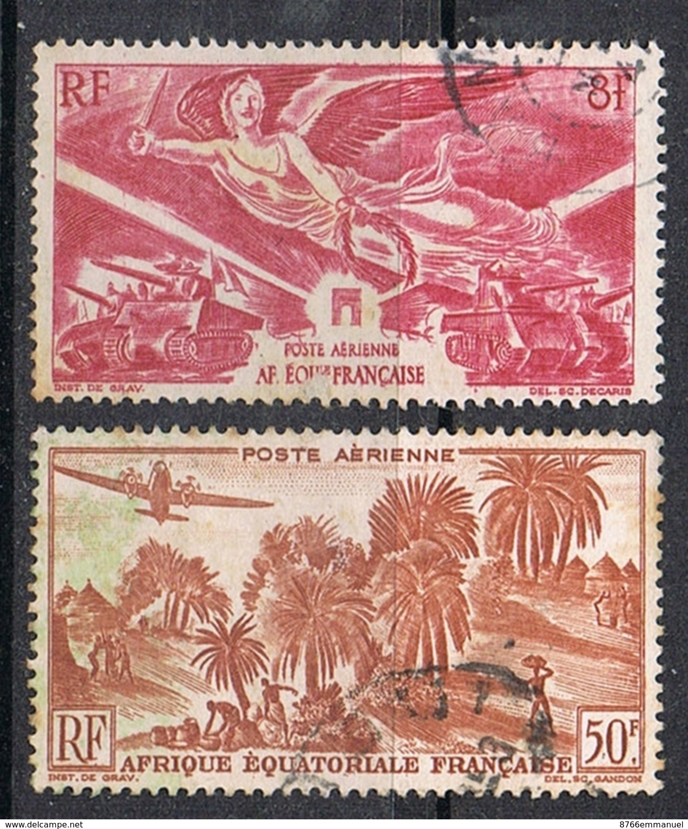 A.E.F. AERIEN N°43 ET 50 - Used Stamps