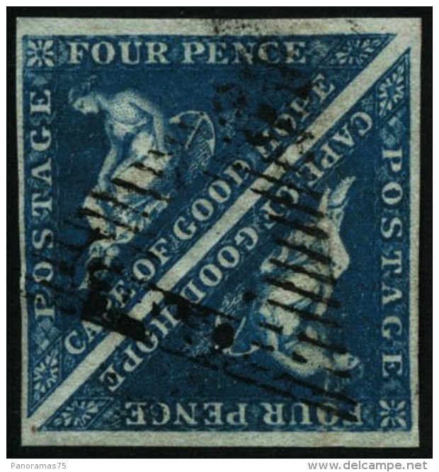 N&deg;8 4p Bleu, Paire Luxe - TB - Cape Of Good Hope (1853-1904)