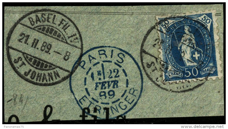 N&deg;84 50c Bleu, Dent 9 1/2 - TB - Other & Unclassified