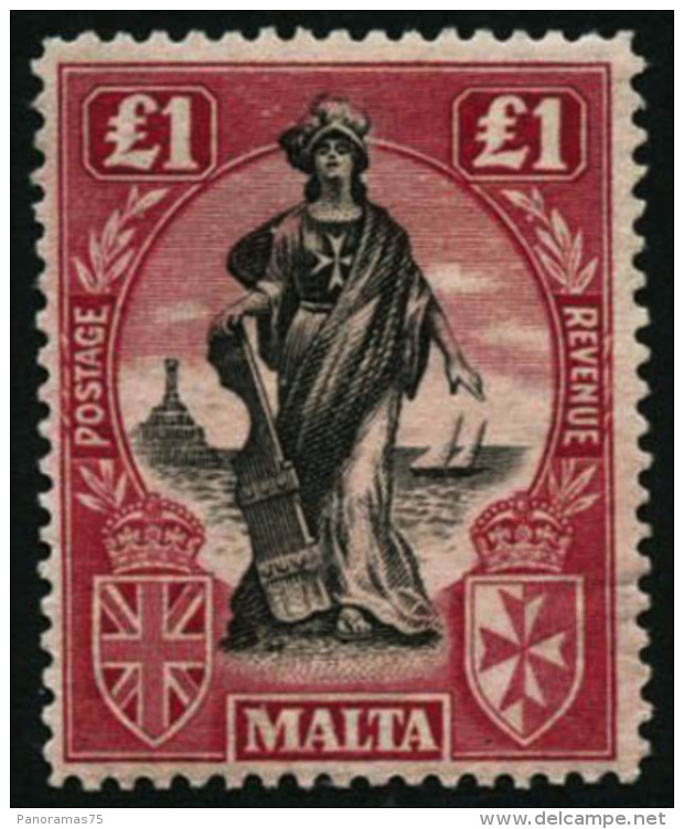 N&deg;95 1L Rouge Et Noir - TB - Malta