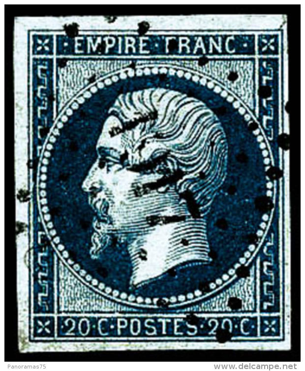 N&deg;14Ba 20c Bleu/vert, Type II - TB - 1853-1860 Napoleon III