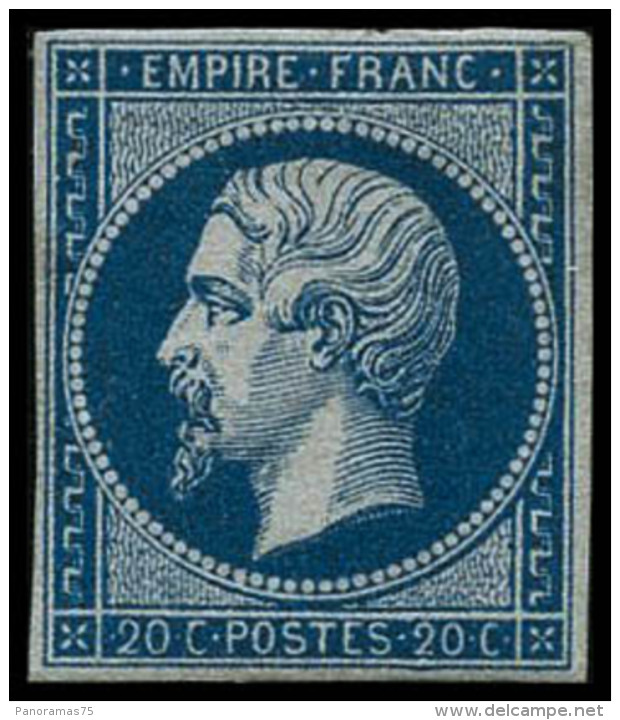 N&deg;14A 20c Bleu, Type I - TB - 1853-1860 Napoleon III