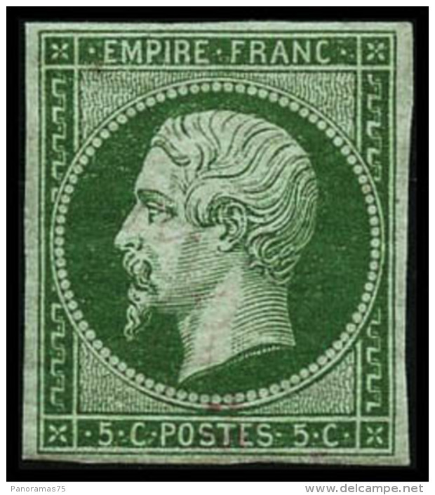 N&deg;12 5c Vert, Petites Marges - B - 1853-1860 Napoleon III