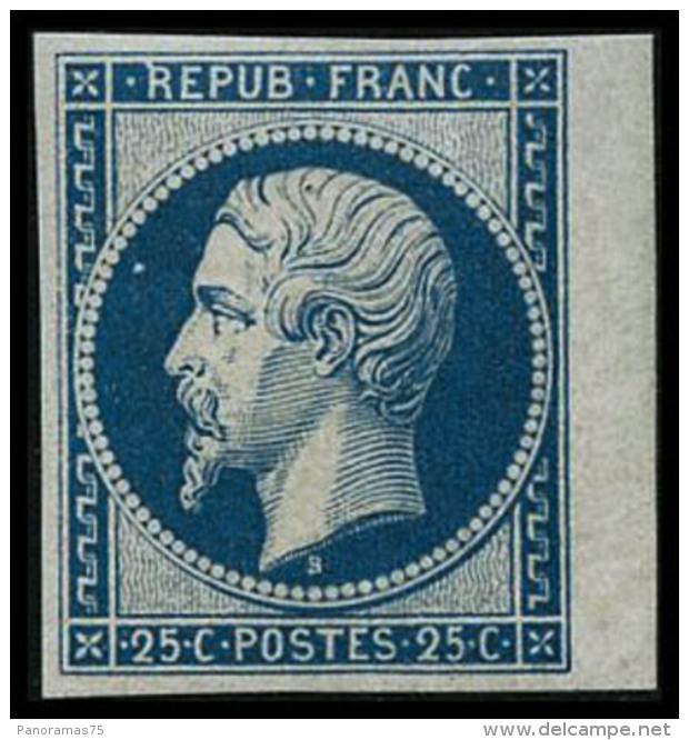 N&deg;10c 25c Bleu, R&eacute;imp - TB - 1852 Louis-Napoleon