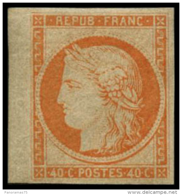 N&deg;5g 40c Orange, R&eacute;imp  Luxe - TB - 1849-1850 Ceres