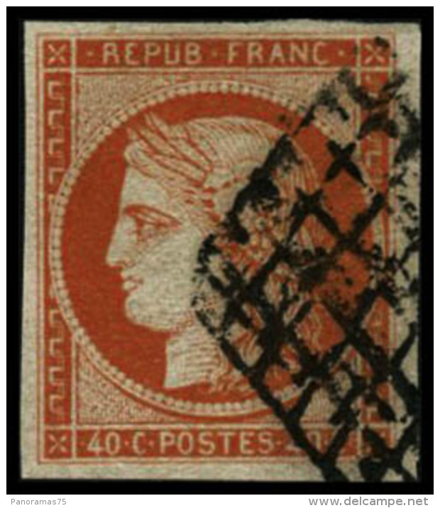 N&deg;5a 40c Orange Vif - TB - 1849-1850 Ceres