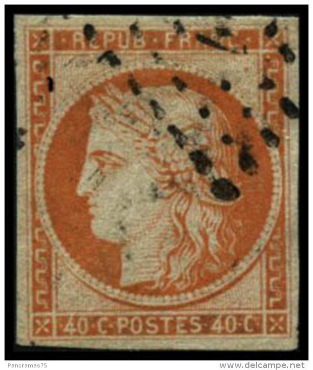 N&deg;5 40c Orange, Sign&eacute; Brun Et Roumet - TB - 1849-1850 Ceres