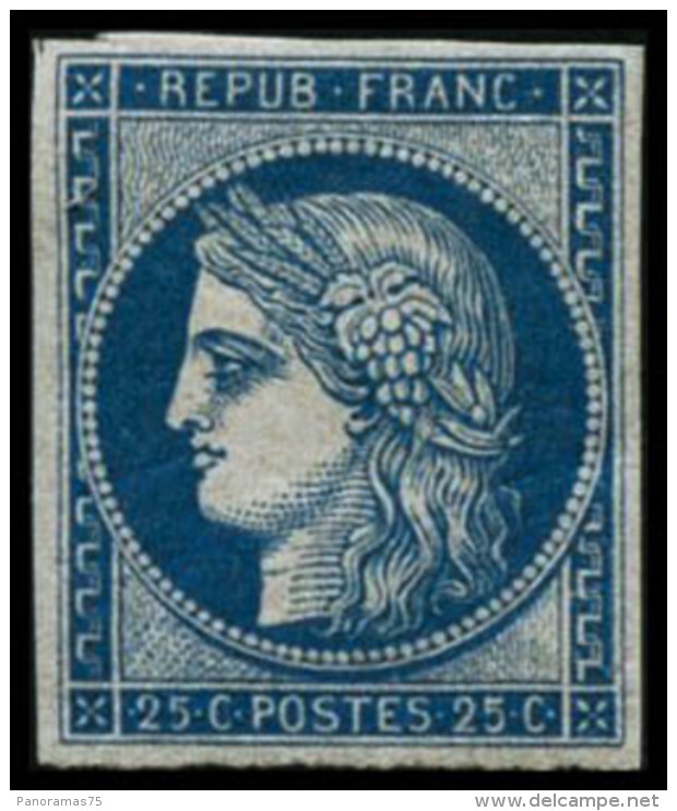 N&deg;4d 25c Bleu, R&eacute;imp - TB - 1849-1850 Ceres