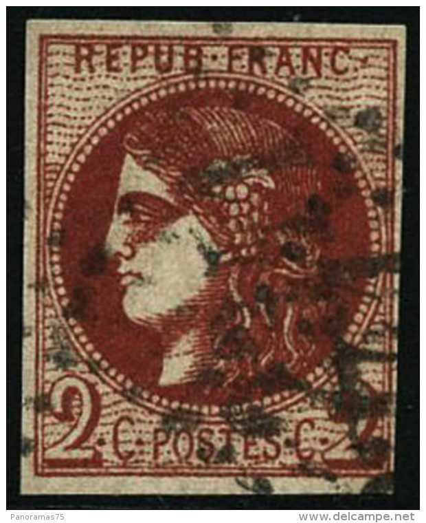 N&deg;40Bf 2c Rouge-brique Fonc&eacute; - TB - 1870 Bordeaux Printing