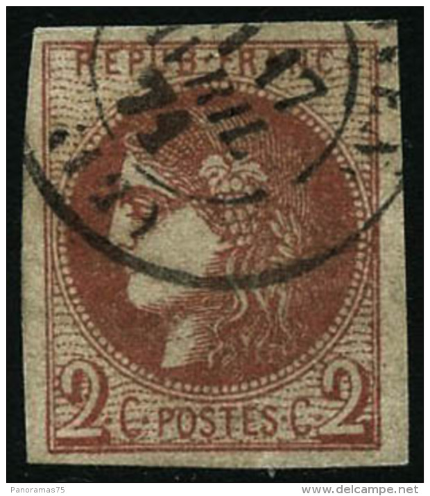 N&deg;40Ba 2c Rouge Brique - TB - 1870 Bordeaux Printing