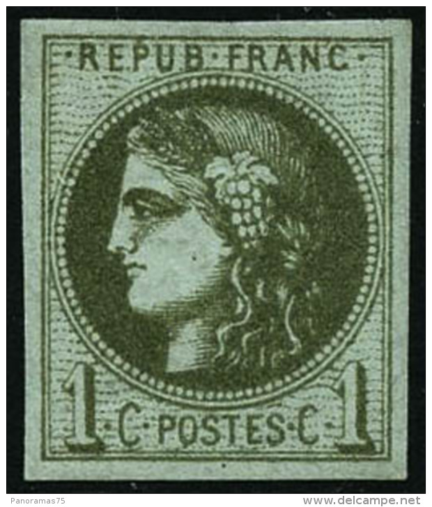 N&deg;39C 1c Olive R3 - TB - 1870 Bordeaux Printing