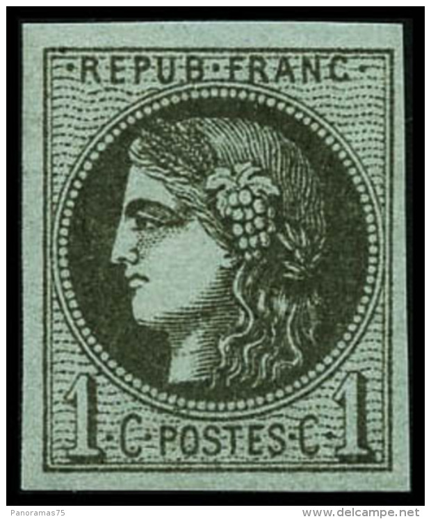 N&deg;39A 1c Olive R1 - TB - 1870 Bordeaux Printing