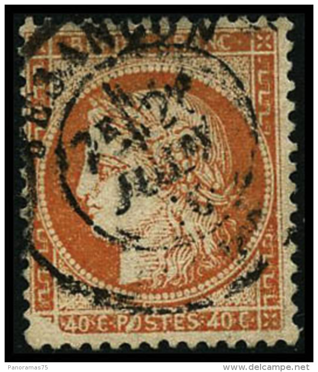 N&deg;38 40c Orange, Cassure Du Fleuron SO - TB - 1870 Belagerung Von Paris